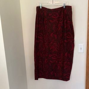 Briggs Midi Red and Black Skirt